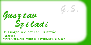 gusztav sziladi business card