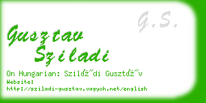 gusztav sziladi business card